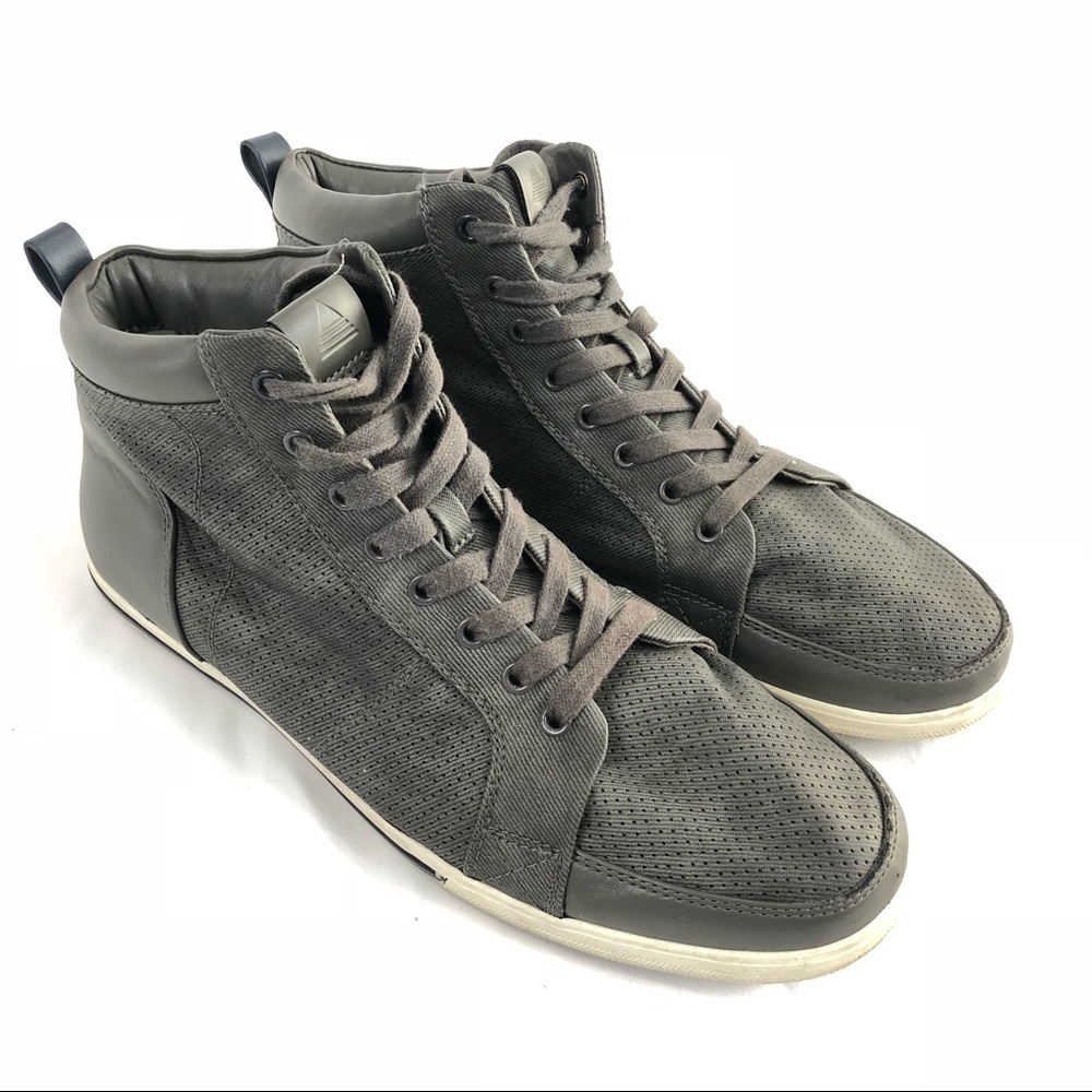 Aldo Mens Hightop Leather Sneakers 9.5M